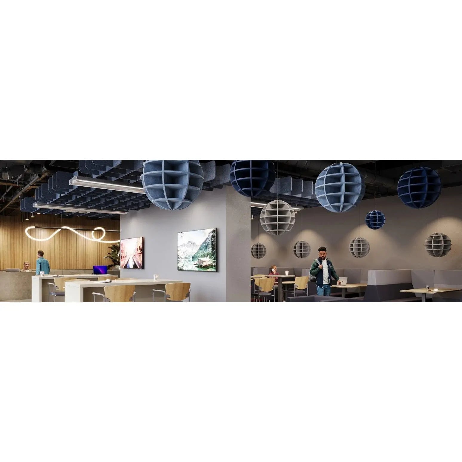 Ceiling Grids Sound Acoustic Dampeners ORB - Brant Business Interiors